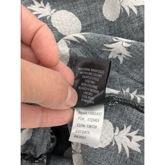 Torrid Button Shirt Dress Women Size L Allover Pineapple Button Up Tropical Twee - Picture 10 of 10